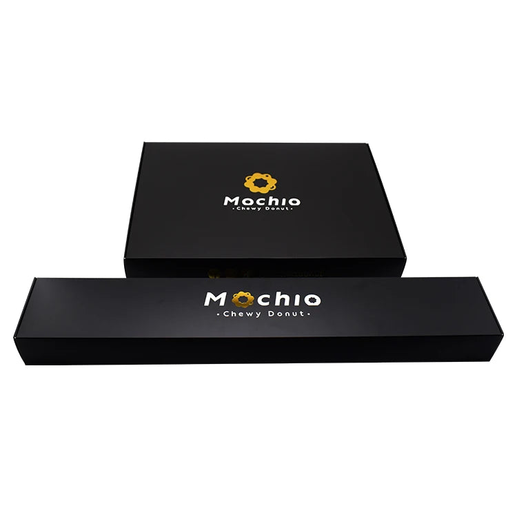 Wholesale Luxury Black Biodegradable Cookie Box Recycled Materials Custom Design Embossed Packaging for Donuts for Sushi