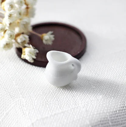 1/6 1/12  Doll House Simulation Miniature Mini Ceramic Milk Pot Model Decor Gift