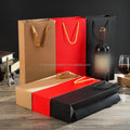 EXW Price Unique Ribbon Handle Gift Carrier Packaging Custom Logo Print Design Luxury Kraft Paper Shopping Bag