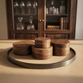 Natural Black Walnut Wood Aluminum Jars 30/50/60/80/100g Friendly Bamboo Wooden Skincare Packaging MegaBDM