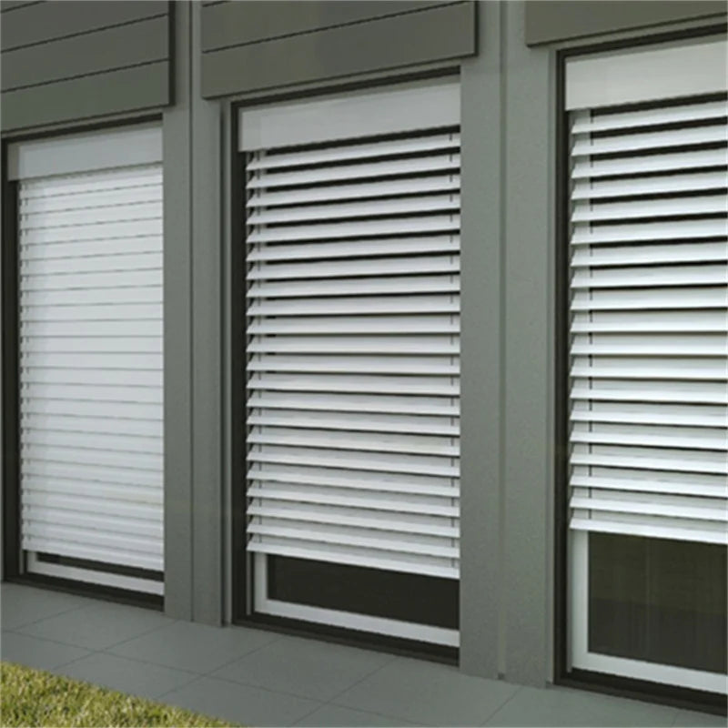 AS2047 CE ISO9001 ISO14001 TOMA Roller Shutter Extruded Double Layer Slat Mono-block Window with Net Sliding Window Casement