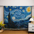 Premium Art-Inspired Jacquard Woven Throw Blanket Festival Pattern Airplane Use Custom Logo Gift Packaging MegaBDM