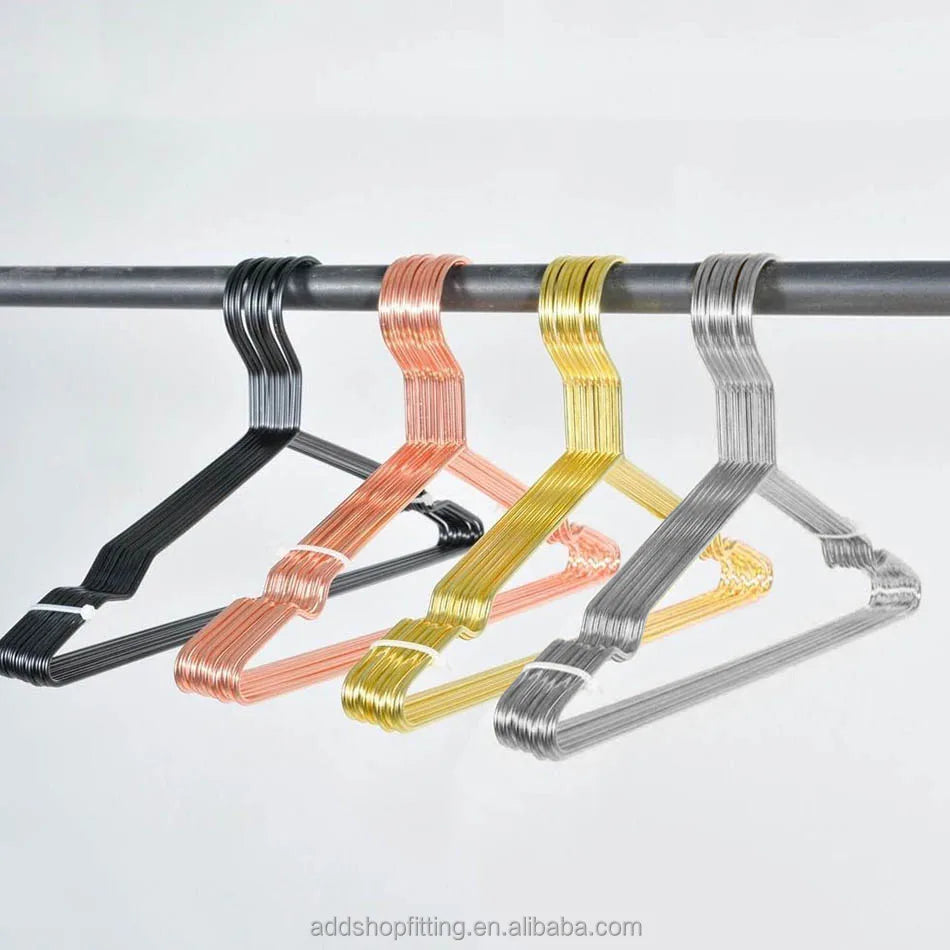 4 Color Steel Durable Modern Adult Pant Coat Clothes Hanger with Flexible Design for Store Display