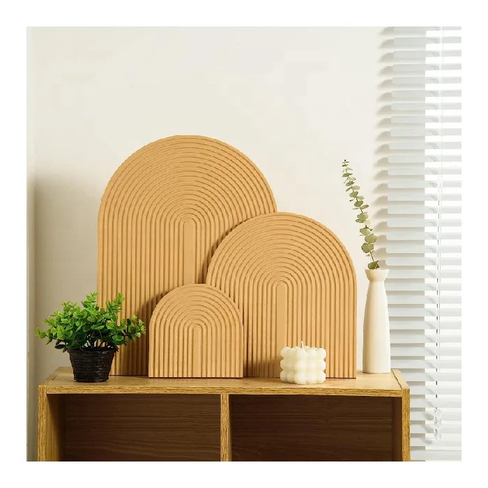 Handmade Home  Decor Wooden Rainbow Aesthetic Serving Holder Boho Shelf