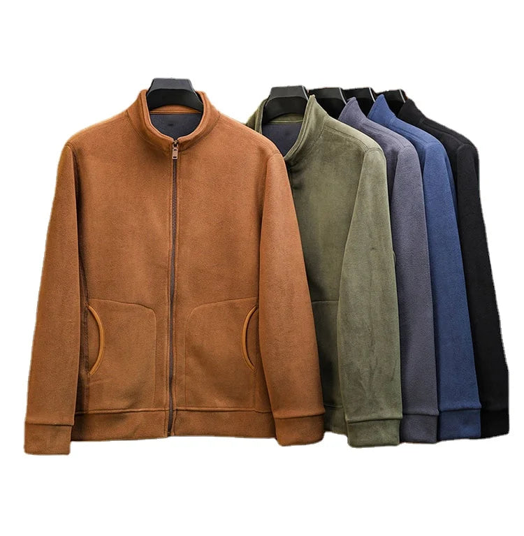 OEM custom logo embroidery printed design Men's Autumn/Winter Warm and Casual Stand Warm and Casual Stand Jacket