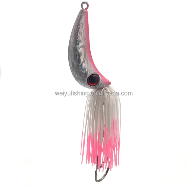 40g OEM Lead Head & Silicone Skirt Jigging Lure with PVC for River Lake & Stream Fishing MegaBDM