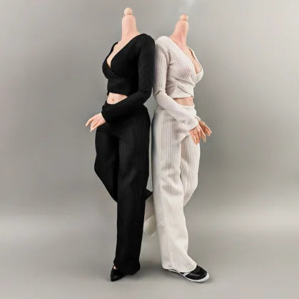 1/6 Ratio Female Soldier Thick And Wide Leg Versatile Pants For Action Figure Body Doll Toys Decorative Objects