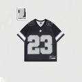 Custom Sublimated Men's T-Shirts Retro Vintage Loose Fit Casual Hip Hop Soccer Jersey with Rhinestones Mesh Long Low MOQ