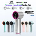 Mini Fan Rechargeable Strong Wind 100 Gear Wind Speed Electric Fan Digital Display Adjustable Turbo Portable Outdoor Handheld