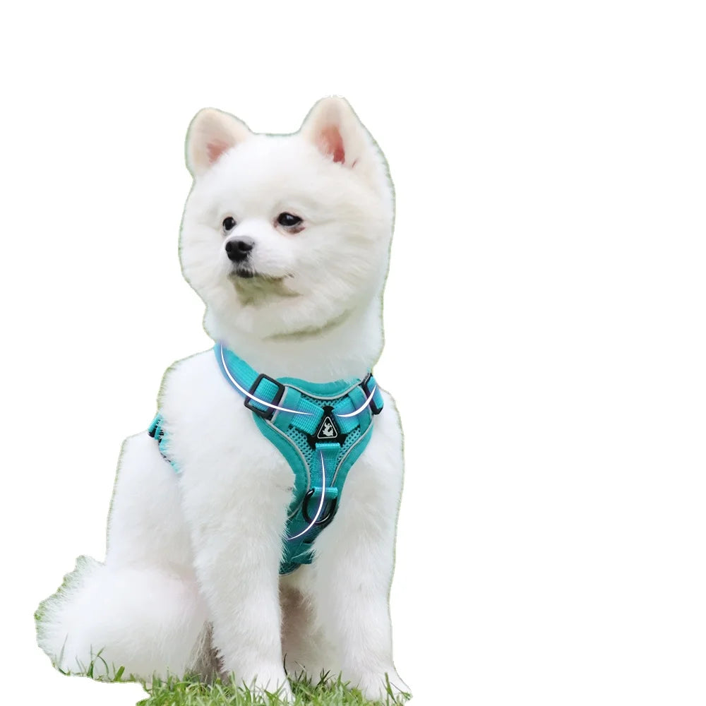 Wholesale Manufacturer Dog Training Personalized Reflective Small Hemp Pet Harnesses Dog Harness Vest Set Luxury