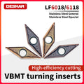DESKAR VBMT110308 160404 160408 -MV LF6018 LF6118 Indexable Carbide Turning Inserts External Turning for SVVBN SVJBR Tool Holder MegaBDM