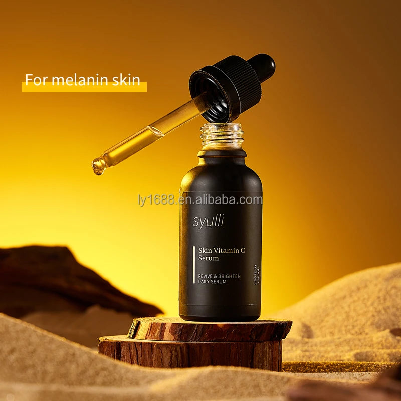 Private Label 100% Natural Organic VC Dark Spot Serum Brightening Antioxidant Glow Face Serum Drops