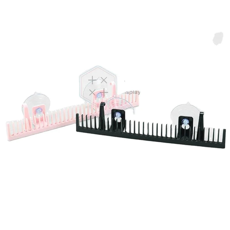 High-end ABS Plastic Black Wig Display Rack Wall Hair Extension Holder for Salon