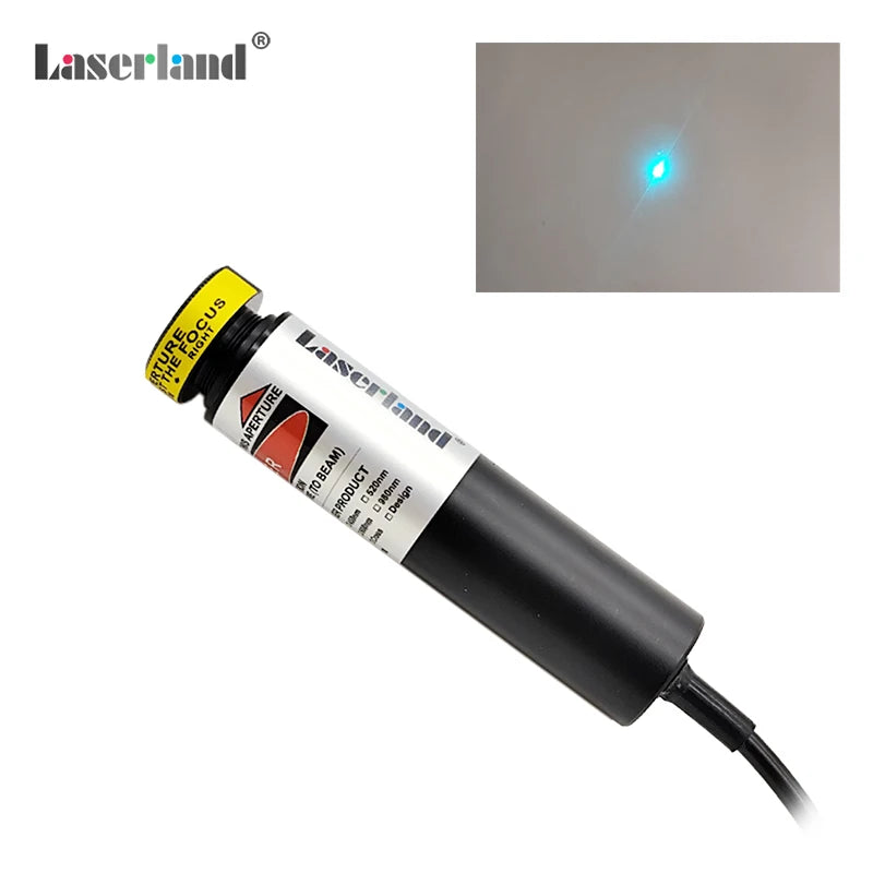 18mm Focusable 488nm 490nm 50mW 5V Sky Blue Dot Laser Diode Module Projector