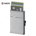 TILONSTAR TWM106c Premium Gift Textile Aluminium RFID Blocking Pop up Credit Card Holder for Men