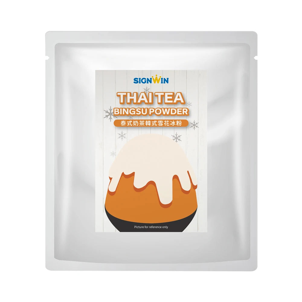 SIGNWIN Thai Tea Bingsu Powder Smooth 1:3 Ratio 1kg/Bag 20bags/Carton Business Use for Cafe Restaurant Dessert Sugar Additives