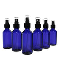 30ml 100ml Blue Glass Spray Bottle Essential Oil Glass Airless Pump Perfume Hair Oil Mist Spray Bottle Custom Logo Packaging Box