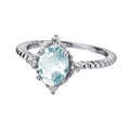 925 Sterling Silver Natural Gem Stone Blue Topaz Vintage Oval Engagement Ring Jewelry for Women 2022 Destiny Jewellery