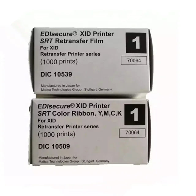 Matica DIC10539 Clear Retransfer Film XID8100/XID8600 Card Printers Compatible DIC10509 YMCKO Ribbon 9mm 1000 Prints/Roll MegaBDM