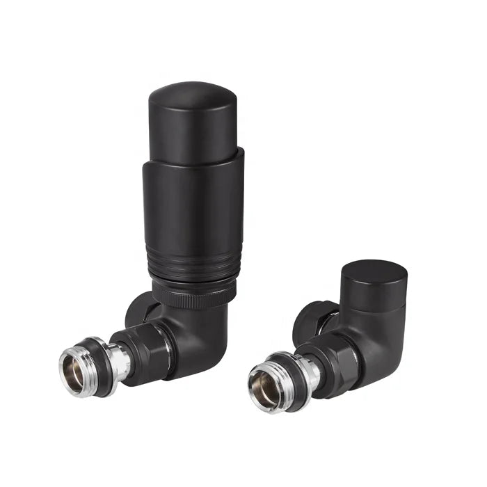 Chrome Connecting Metal Pipes Corner Thermostatic Radiator Valve TRV with CE 1/2"x15MM