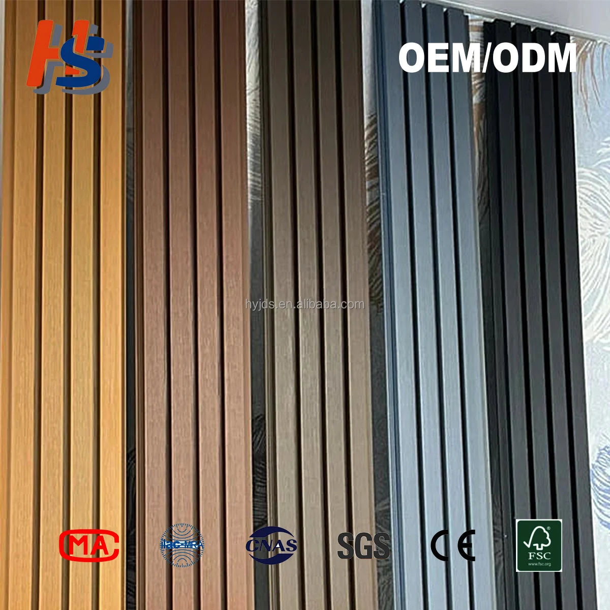 Outdoor Wood Plastic Composite Wall Panel Moisture-proof WPC Wall Panel Cladding for Exterior Decoration