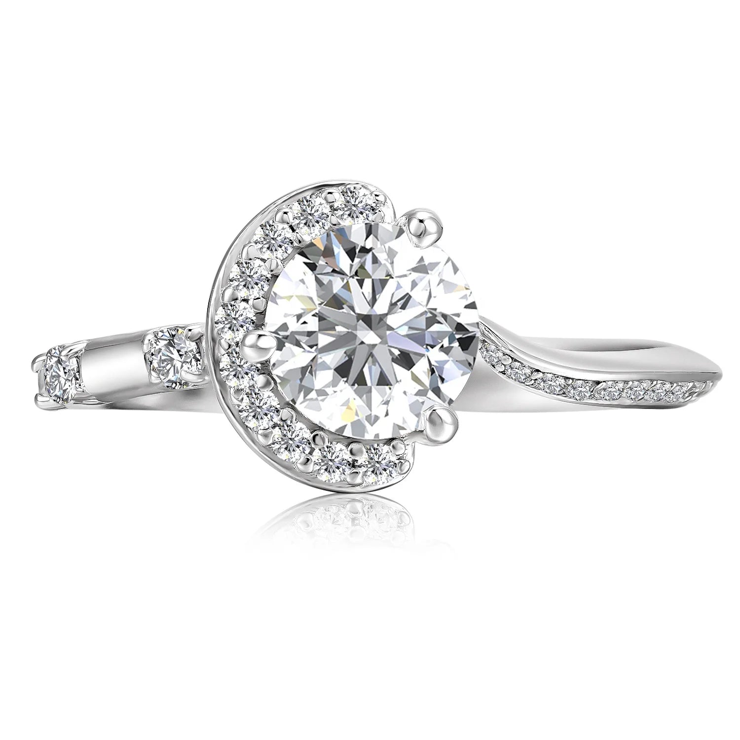 925 Sterling Silver GRA Moissanite Diamond Jewelry With Certificate Unique Custom Open Ring for Women Destiny Jewellery