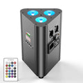 U`King 4in1RGBW LED Battery Powered Par Light 3x4W Triangle Uplight DMX Wireless Effect Uplights for Wedding Events Disco Party MegaBDM