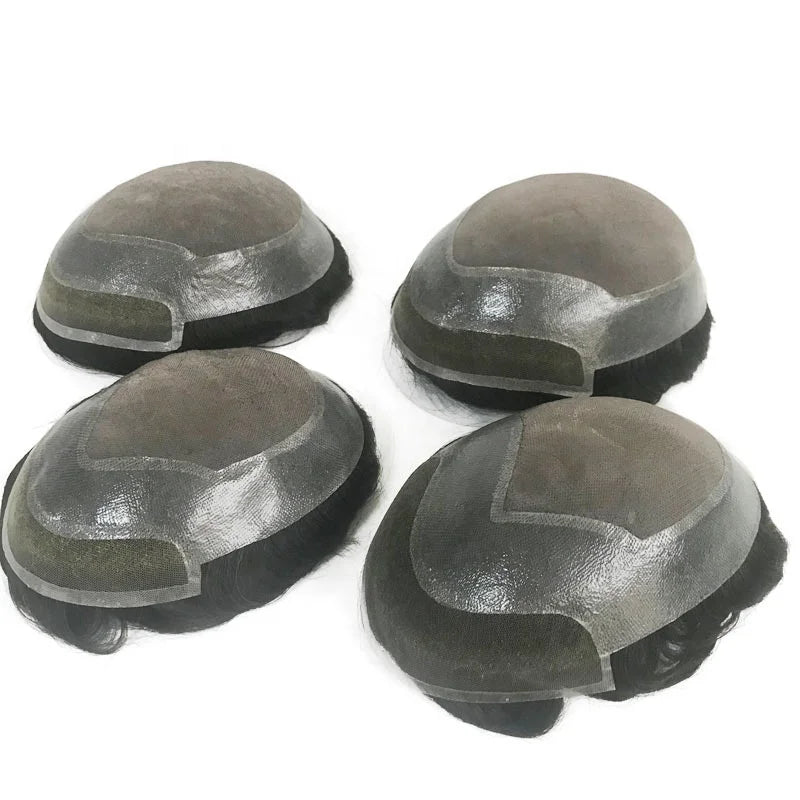 Verified Supplier VER Lace Front Mono Base Male Indian Hair Replacement System Supplier Men Toupee MegaBDM