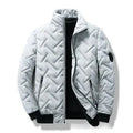 OEM Polyester Silk Cotton Padded Jacket Mens Winter Thick Loose Fit Stand Collar Warm Coat Cross Border Padded Jacket MegaBDM