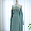 Jancember LSZ301 Glossy Mint Green Halter Evening Party Formal Gowns Dresses