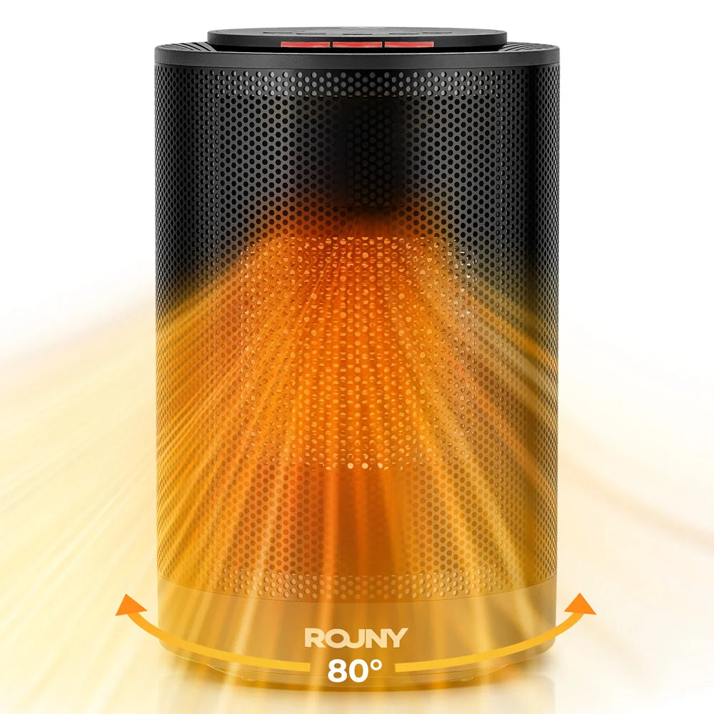New 1200W PTC Ceramic Oscillating Heater Digital Display Thermostat - 3 Modes Timer for Home Office Bedroom Indoor Use