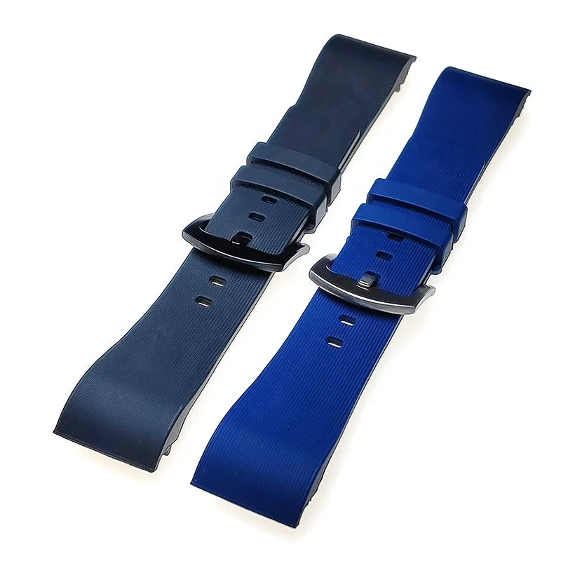 Sandoz 23mm Curved Mouth Silicone Rubber Watch Strap Seamless Fit Case for Smartwatch