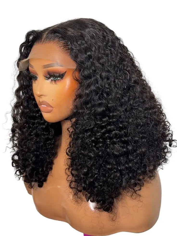 Factory Sale Natural Black HD for Wig Large 13X4 Water Wave Glueless Pre-Plucked 100% Brazilian Virgin Hair MegaBDM