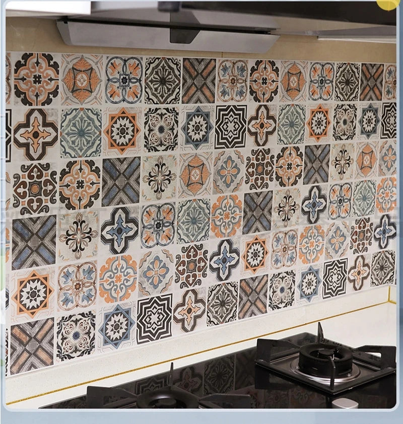 UDK Classical Peel and Stick Wallpaper 0.45x10m PVC Self-Adhesive Removable Wall Sticker for Home Kitchen Decor MegaBDM
