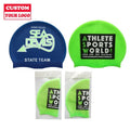 Unique Design Custom Eco-friendly Swim Caps 100% Silicone Silk Screen Printed Fashion Style