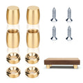 Brass Cutting Board Feet Chopping Board Feet Set With Silicone Nonslip Pads Stainless steel screws and Brass Washers(4PCS)