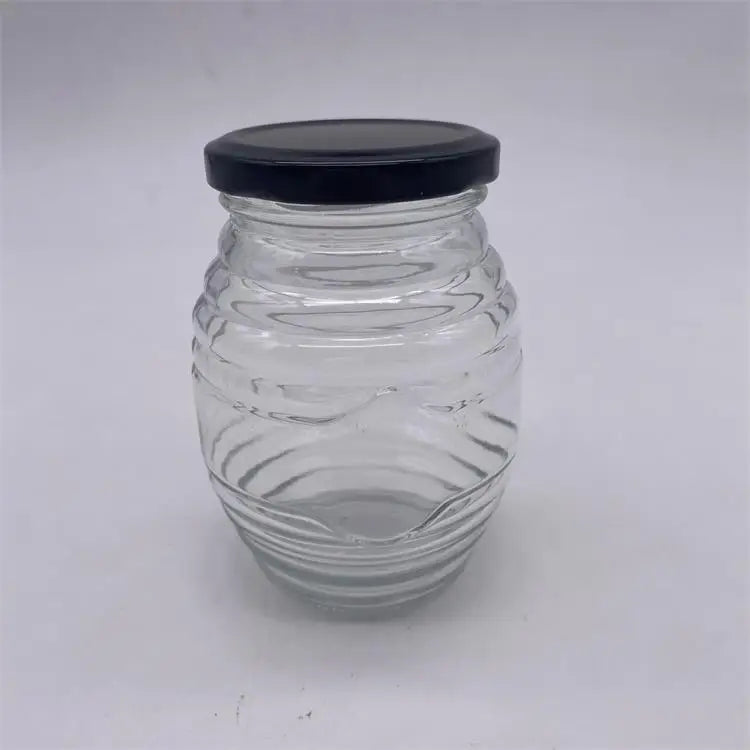 1000g Thread Shape Glass Honey Jar Food Grade Storage Bottle