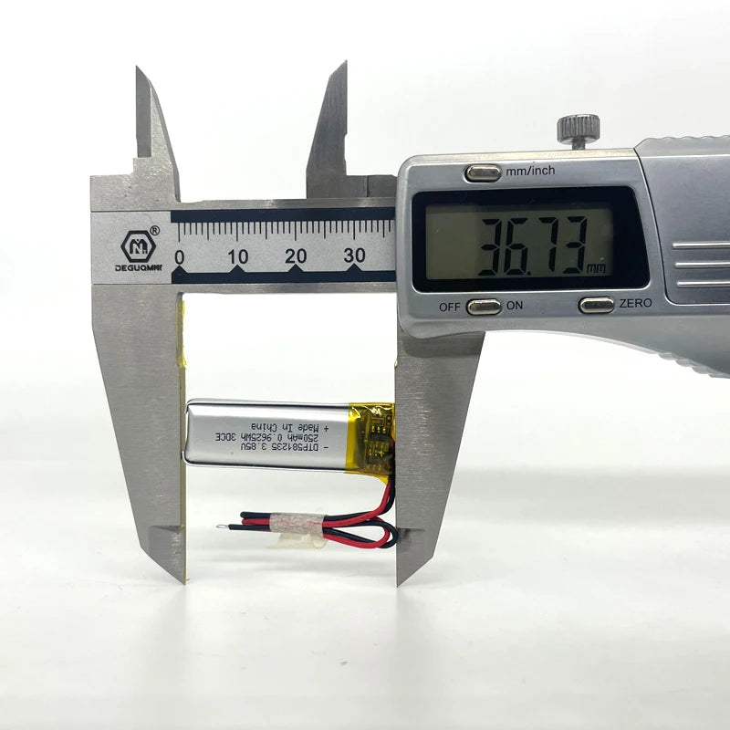 Rechargeable 3.7v 250mah Semi-Solid State Lipo Battery Targeted for Toys 581235 Lithium Ion Pouch 3.7v 250mah Li Polymer Battery