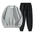 OEM Mens Casual Sports Hoodie Set Crew Neck Sweatshirt Long Sleeve Pants Two Piece Set Running Tracksuit Autumn Mens Activewear MegaBDM