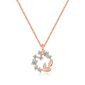 Statement Zirconia Fine Party 925 Sterling Silver Jewelry Cute Long Mother and Daughter Necklaces for Girlfriend for Women