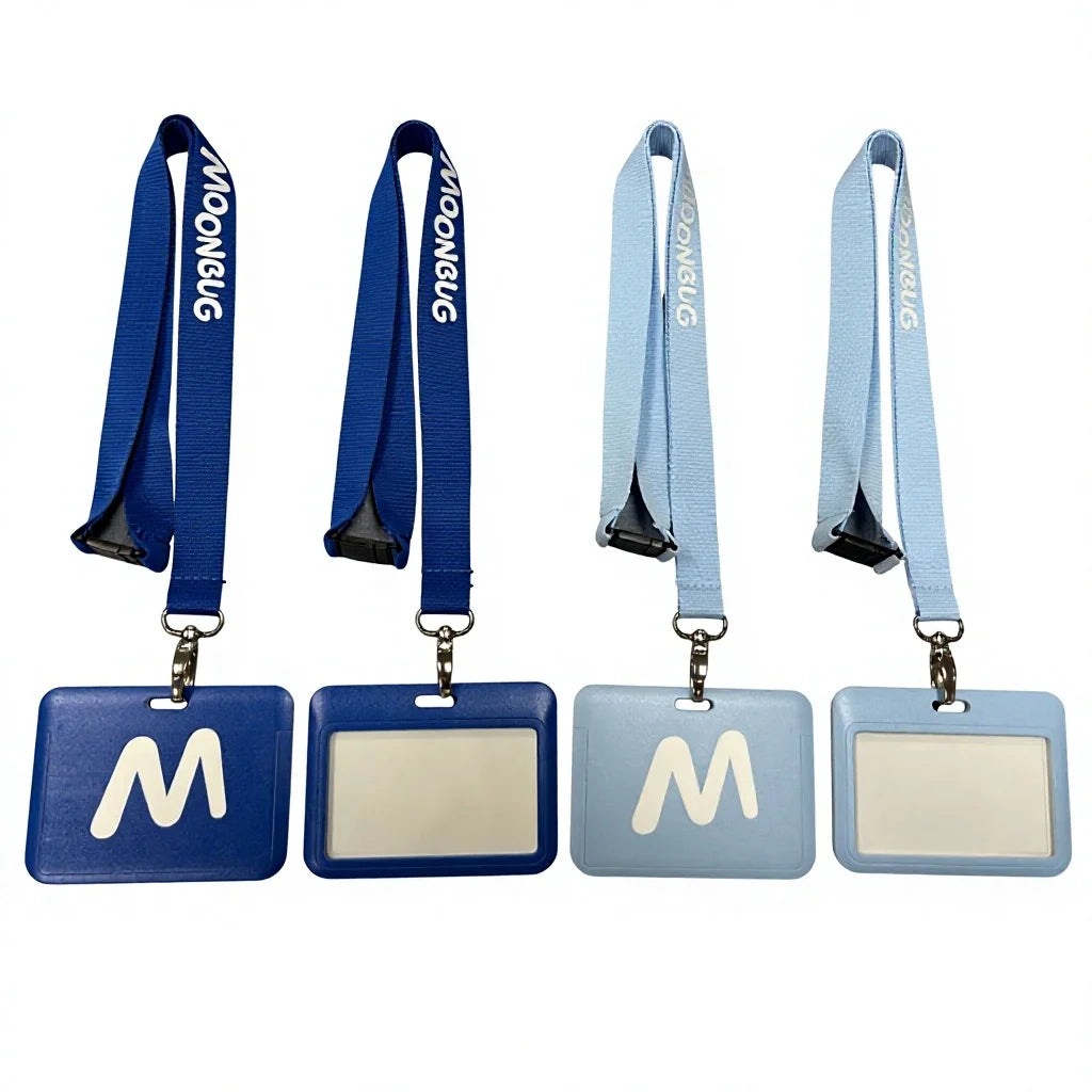 Wholesale Custom Logo Polyester Lanyard with PVC ID Badge Holder Safety Breakaway Buckle for Office Event & Trade Show MegaBDM