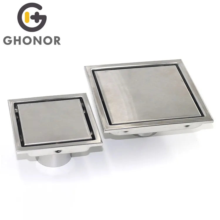 FREE SAMPLE Household Bathroom Toilet Shower Invisible Anti-Clogging Floor Drain Anti-Odor Drains Sus 304 Stainless 15*15Cm