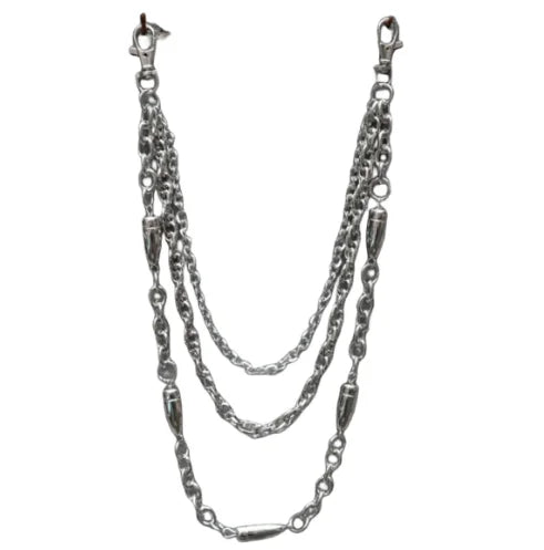 Men Trousers Bullet Metal Chain Hip-hop Punk Style Pants Waist Belt Key Chain Trendy Accessories