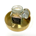 Brass Metal Gold Plates Durable Lightweight Modern Luxury 14cm Perfume Oil Candle Fragrance Tray