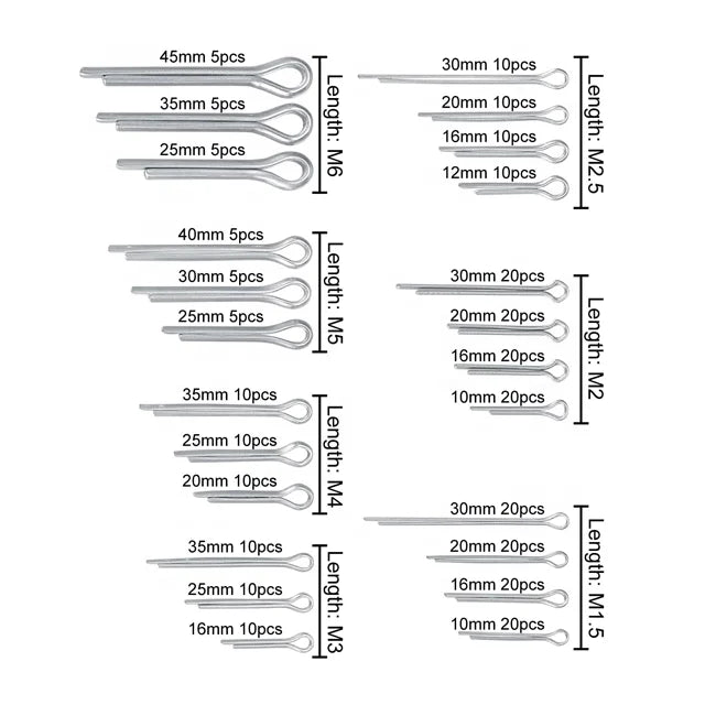 Customized Automotive Mechanics Heavy Duty Spring Steel Carbon Steel Zinc Plated Split Pin Clips Hitch Pin Clip