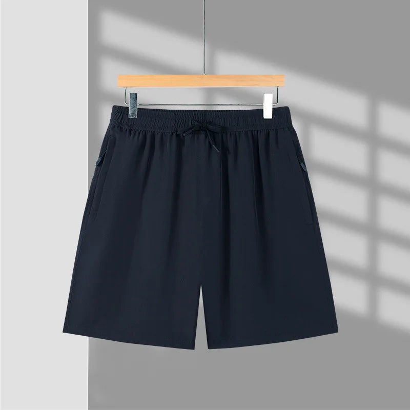OEM Mens Ice Silk Athletic Shorts Breathable Quick Dry Running Training Fitness Casual Five Point Mens Sports Plus Size Shorts MegaBDM