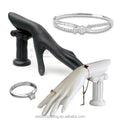 White Resin Modern Hand Shape Portable Jewelry Ring Holder Bracelet Display Stand for Shop