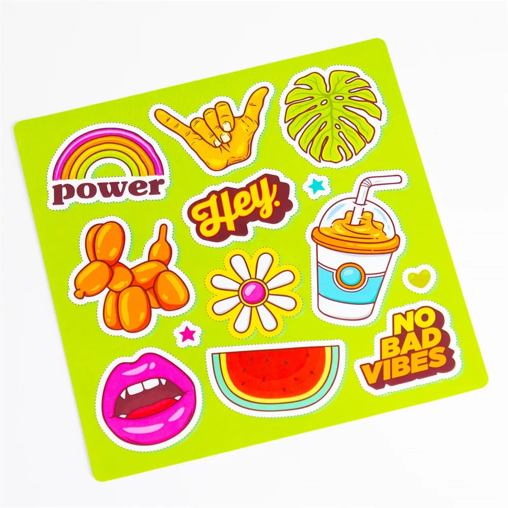Custom Waterproof Transparent Vinyl Kiss Cut Full Color Printing Custom Map