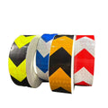 Custom Yellow White Arrow Vinyl PVC PET Conspicuity Self Adhesive Road Safety Sticker Reflective Tapes for Truck Trailers
