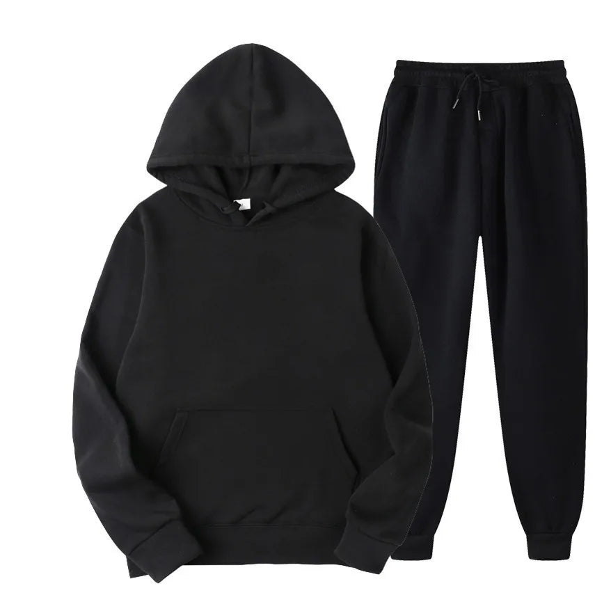 Bangladesh CN Factory Price Custom Logo Embroidery Unisex Fleece Lined Hoodie And Jogger Winter Warm Sweatpants Set MegaBDM